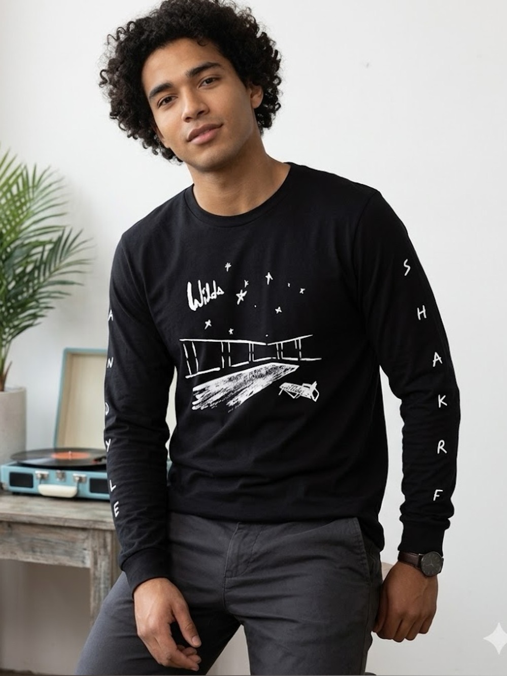 Wilds Andy Shauf Long Sleeve Graphic Band Tee